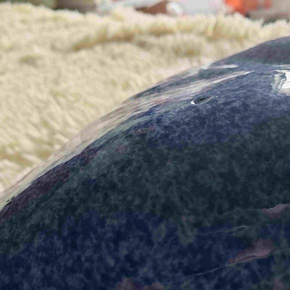 VINTAGE Enesco Ceramic blue &white spongeware Cat - Picture 7 of 9